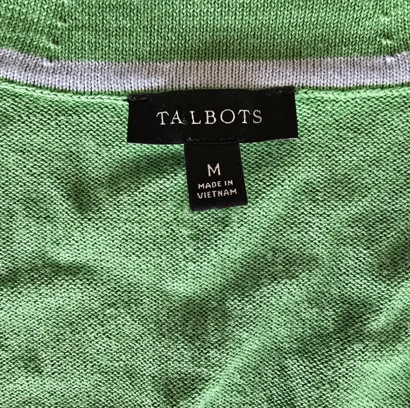 Talbots Girlfriend Cardigan Green/Light Blue Women's Size M. - Picture 7 of 9